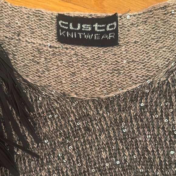 Custo Barcelona Sparkling Knit Top with Fringe - Picture 3 of 7